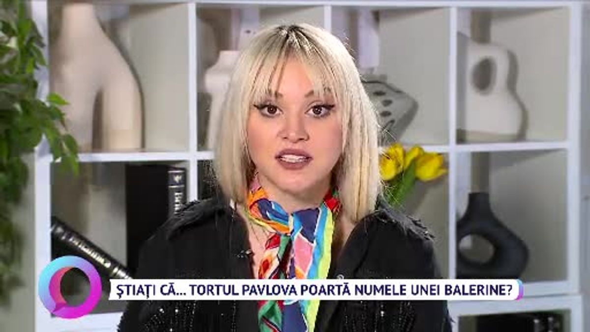 Tia I C Tortul Pavlova Poart Numele Unei Balerine Scene Si