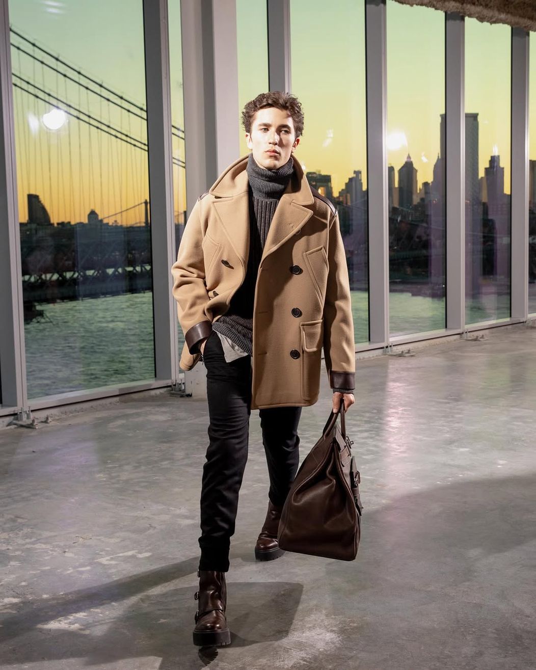 Incredibly fortunate and excited to make my runway debut for @hermes FW23 Men’s RTW show ‘Walkin (1)