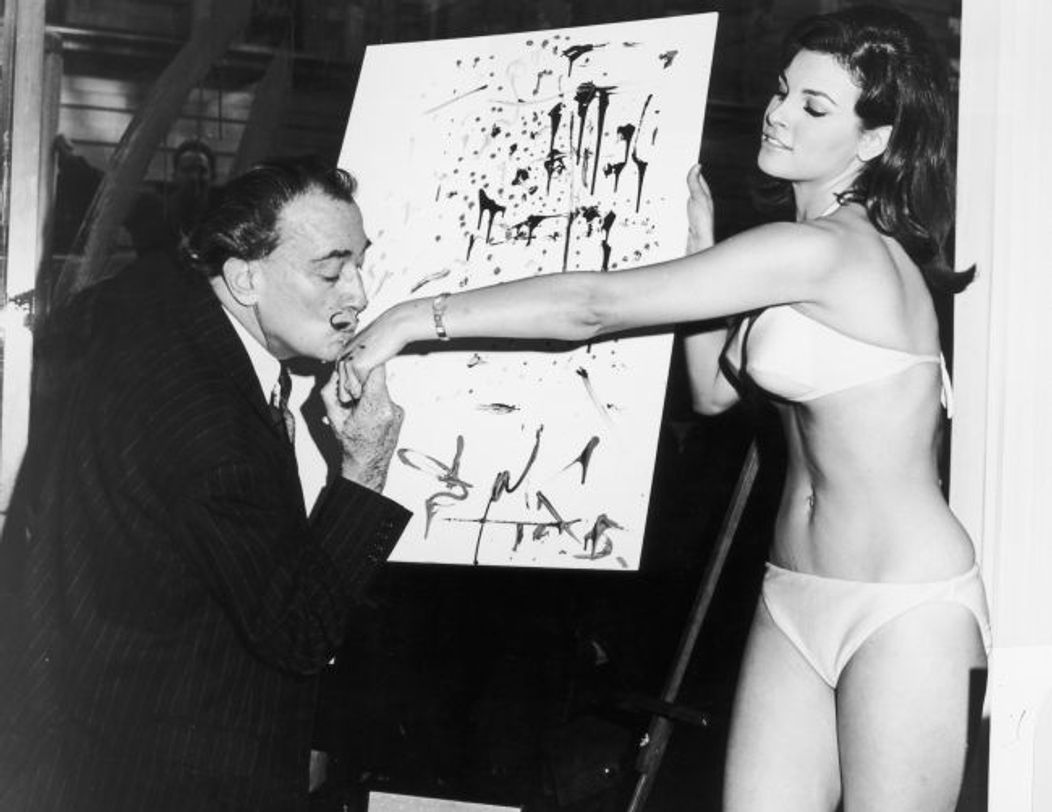 Salvador Dali & Raquel Welch 