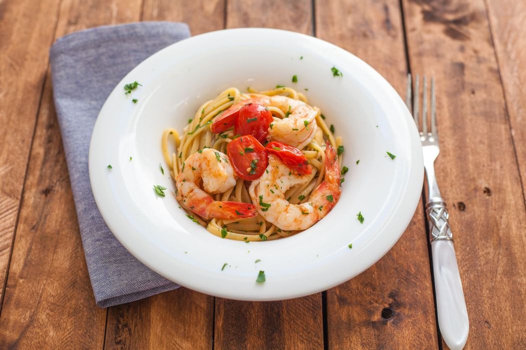Rețetă MasterChef: Spaghete cu creveți și roșii