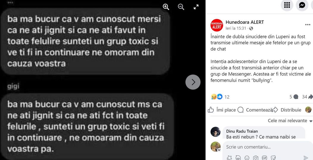mesajele fetelor-lupeni