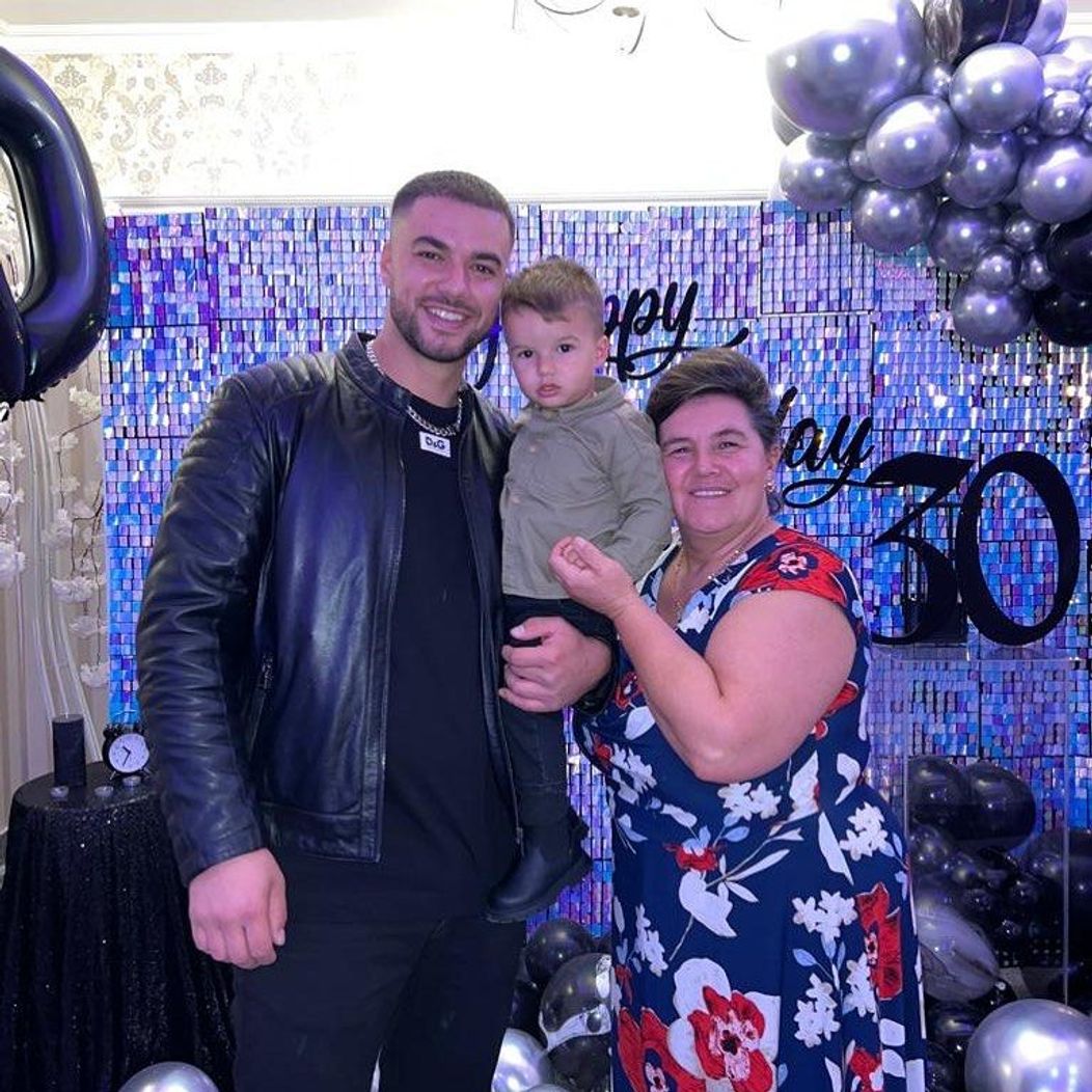 Culiță Sterp cu fiul său și cu mama Geta
