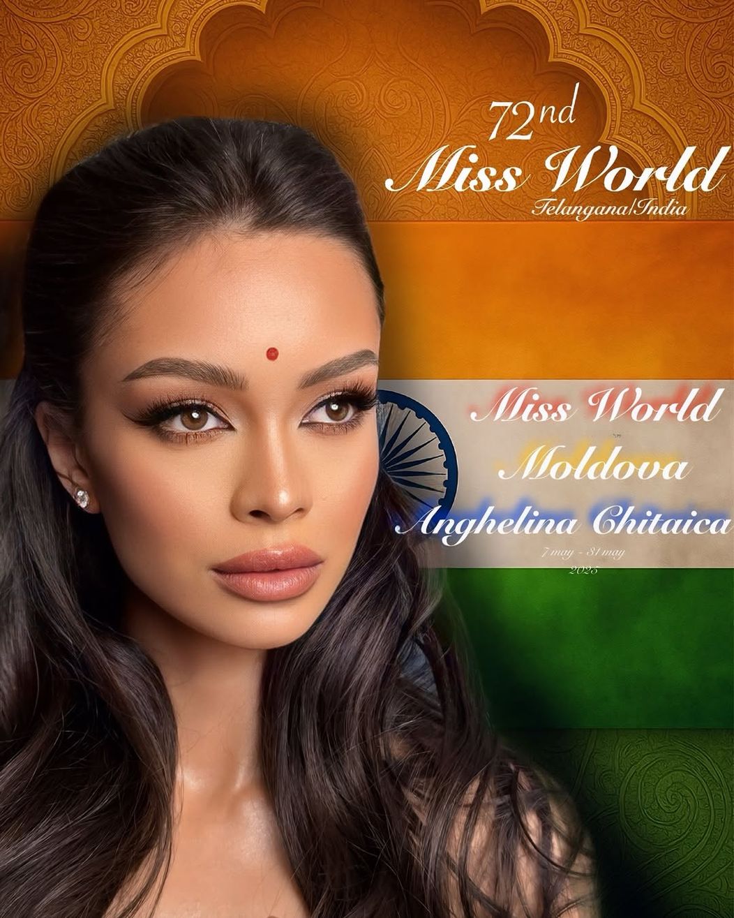 Cu mândrie reprezint Moldova la „Miss World 2025”Dragi prieteni, cu mare bucurie vă împărtășesc o veste importantă — în perioada 7–31 mai voi merge în India, pentru a reprezenta Republica Moldova la concu (1)