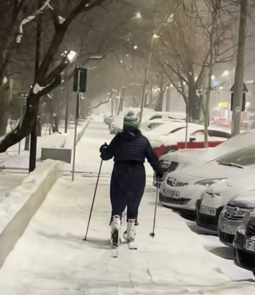 cu schiurile prin bucuresti
