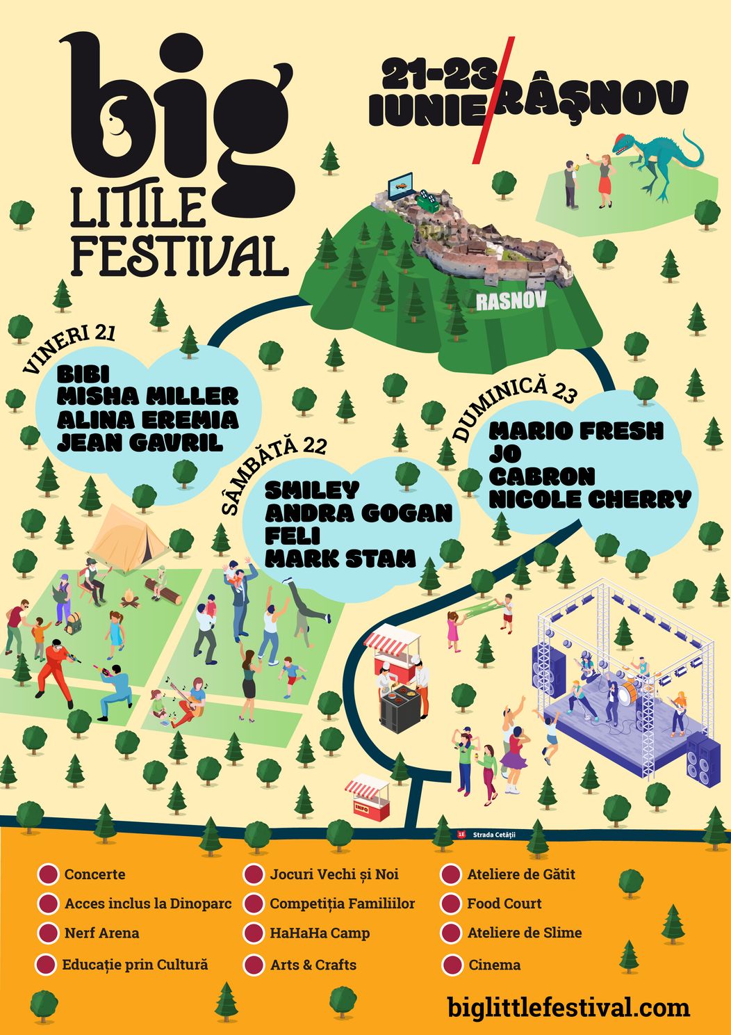 Afis cu program Big Little Festival