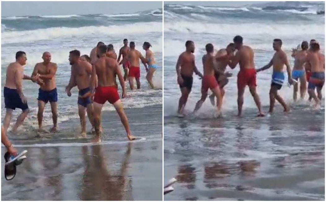 bataie la mare între turisti si salvamari 