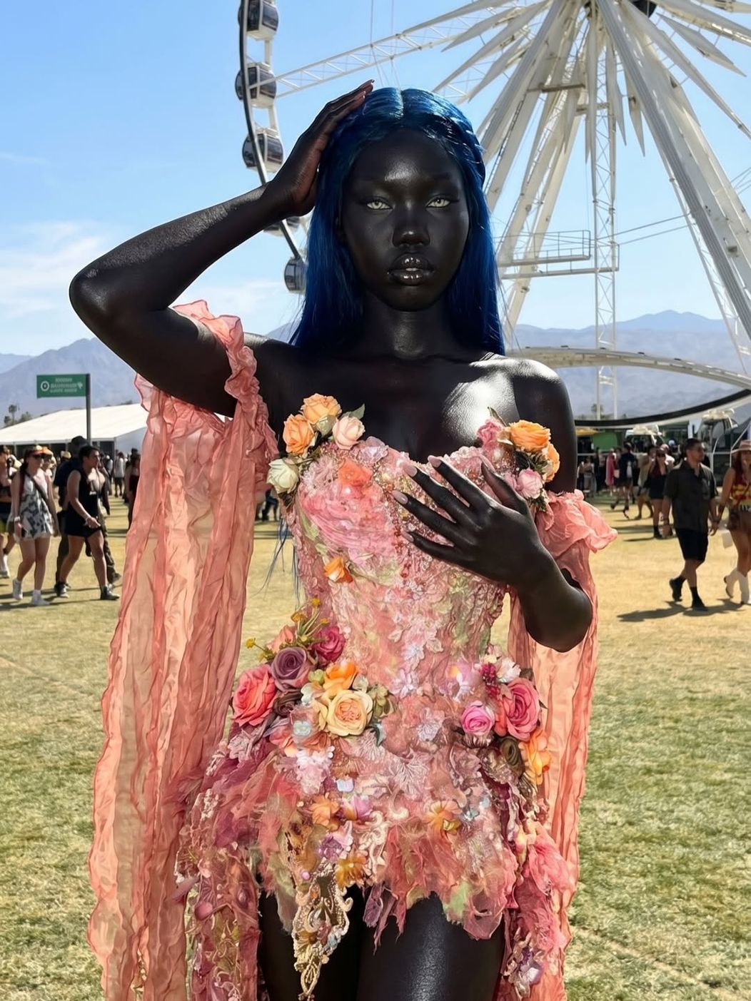 Coachella day 2 🦋p.s since yall complained abt my heels last night i switched to boots 😇 #coac (2)