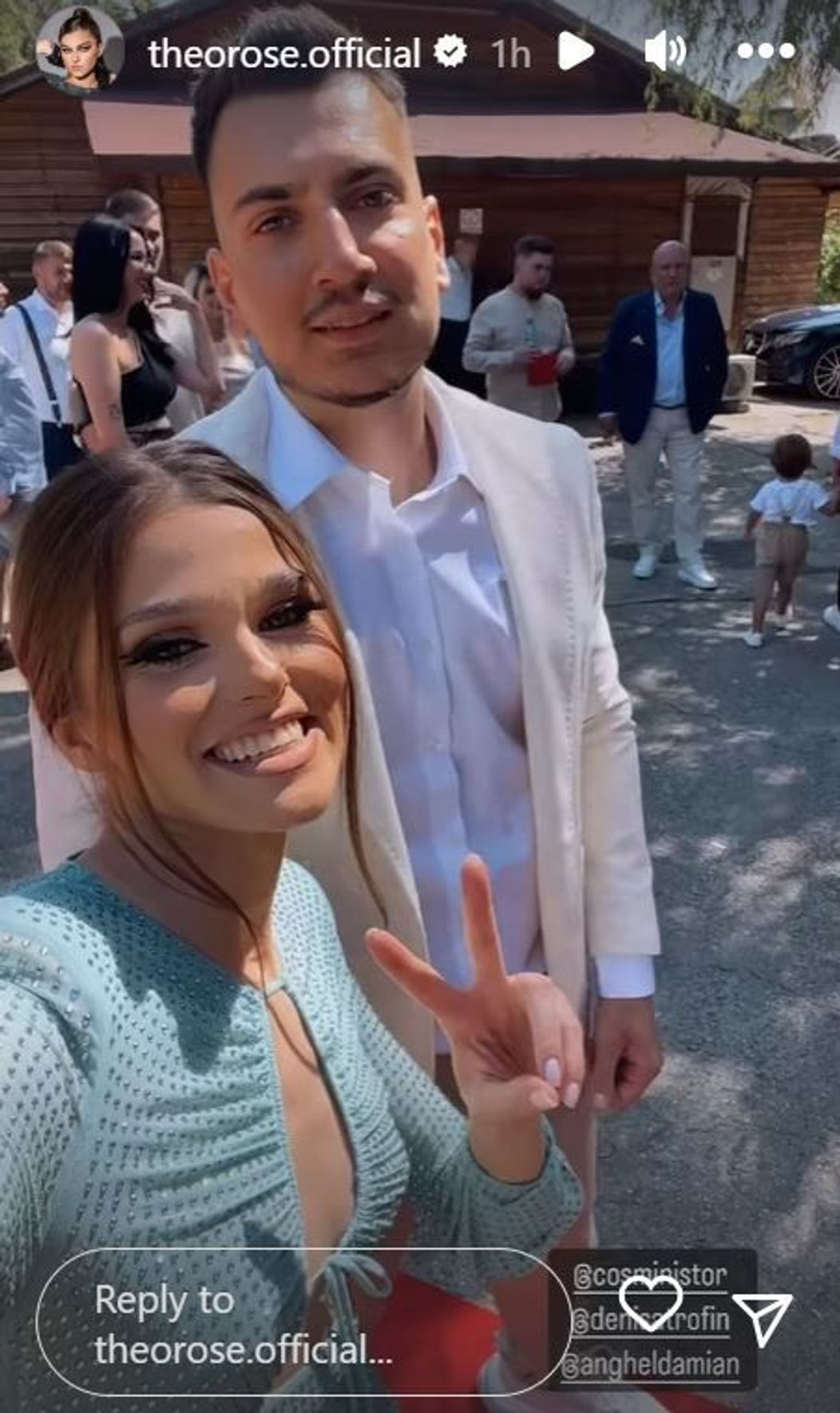 Theo Rose și Anghel Damian, nași de cununie și de botez