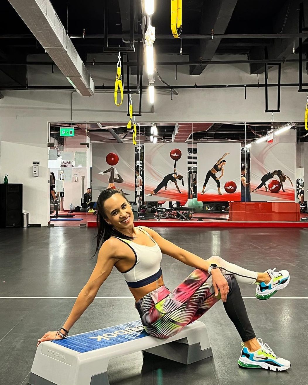Lucianna Vagneti în sala de sport 