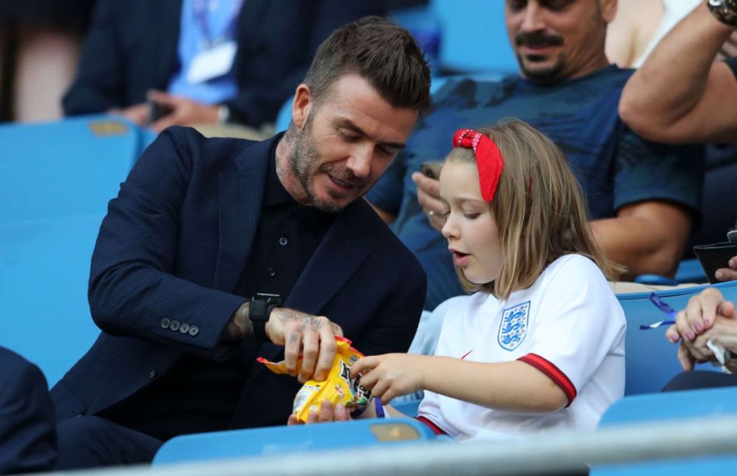 David Beckham și fiica lui, Harper. FOTO: Getty Images