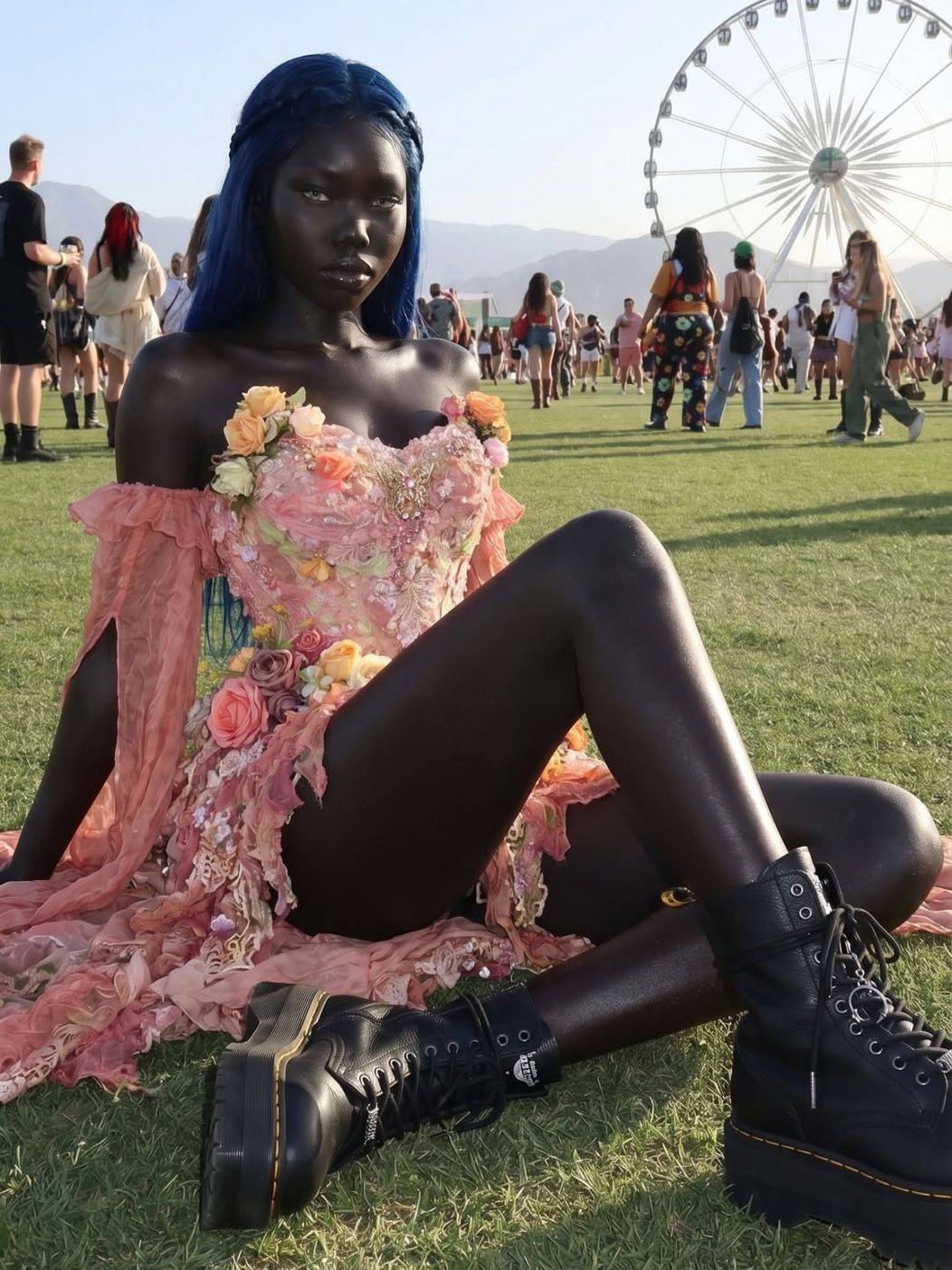 Coachella day 2 🦋p.s since yall complained abt my heels last night i switched to boots 😇 #coac (1)
