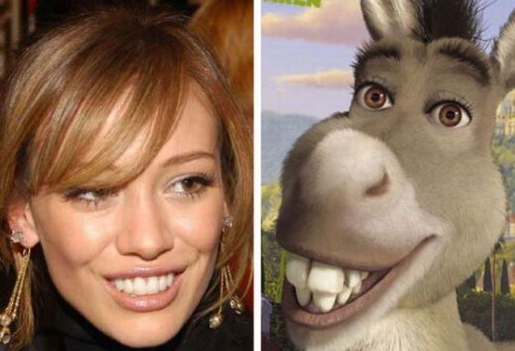 Hilary Duff vs Donkey