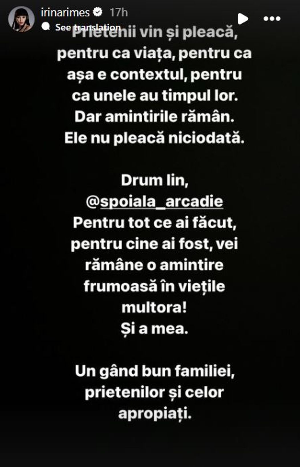 irina rimes- arcadie