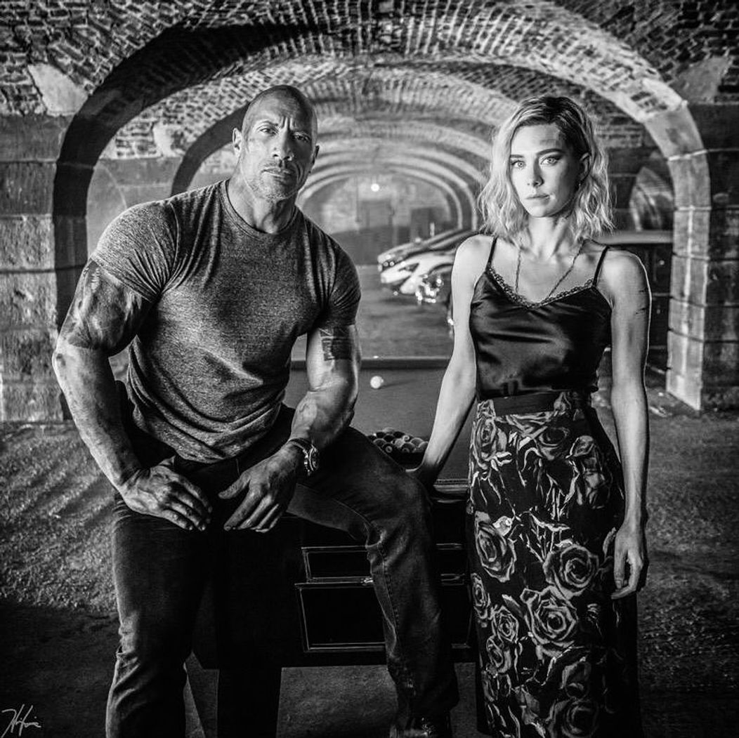 Just gently showin this guy the ropes. V gently of course. #justalittleone @therock @idriselba @