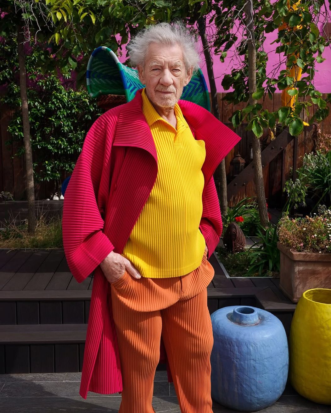 Bright and colourful in @thetimes 🌈@ianmckellen #IanMcKellen Portraits #FredericAranda
