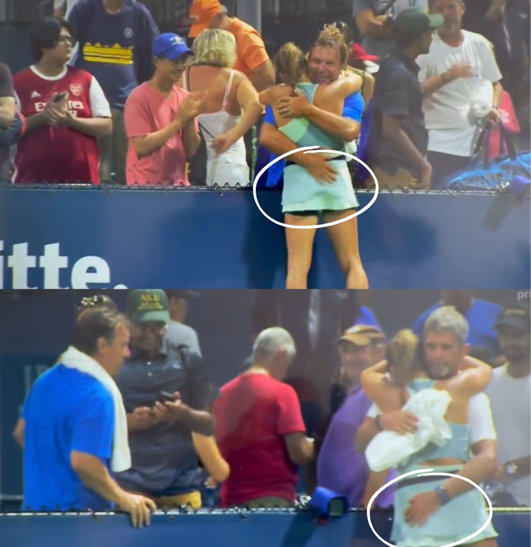 Sara Bejlek atinsă indecent pe fund de tatăl ei și de antrenorul ei la US Open 2022