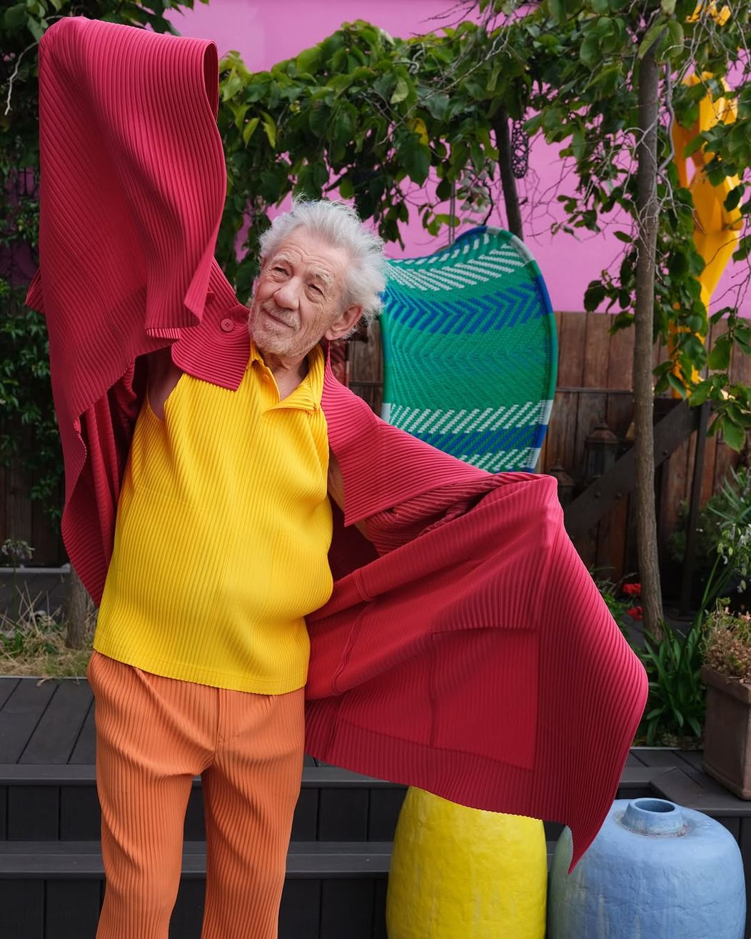 Bright and colourful in @thetimes 🌈@ianmckellen #IanMcKellen Portraits #FredericAranda (1)