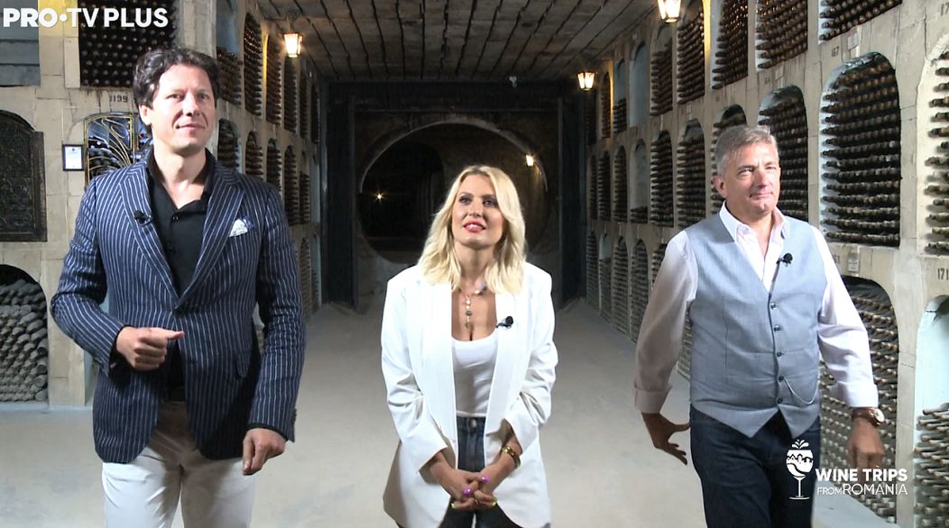 Viorel Garaz, Dianna Rotaru și Sergiu Nedelea vizitează galeriile subterane ale cramei Mileștii Mici din Republica Moldova