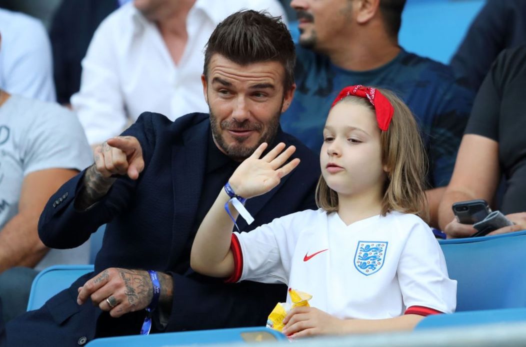 David Beckham și fiica lui, Harper. FOTO: Getty Images