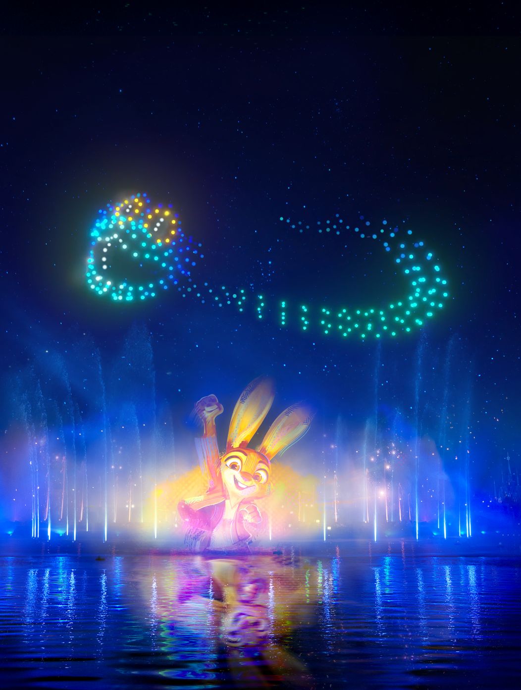 Disneyland Paris_Disney Adventure World_Adventure Way_Disney Cascade Of Lights_Zootopia_Vertical