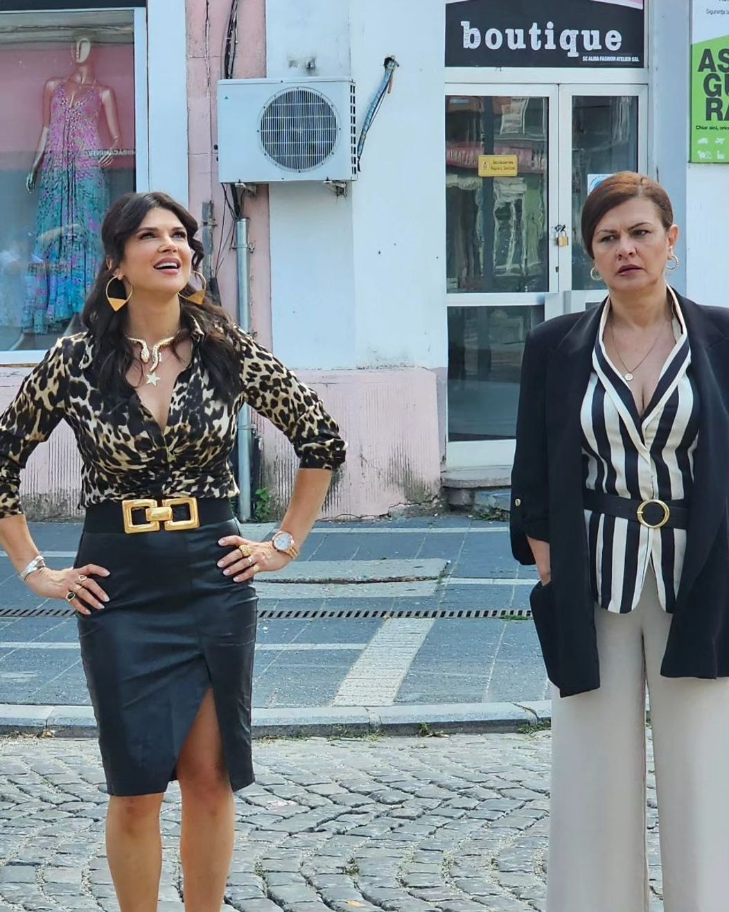 Monica Bîrlădeanu și Maria Buză, pe platoul de filmare „GROAPA”