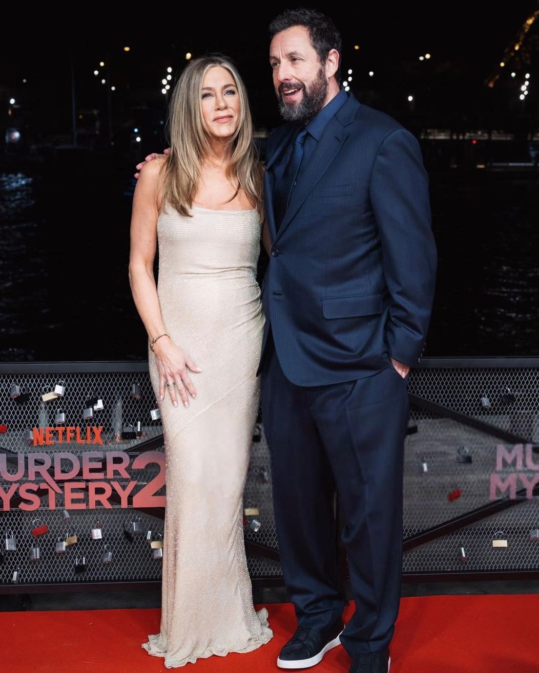 Jennifer Aniston și Adam Sandler, la Paris 2023 
