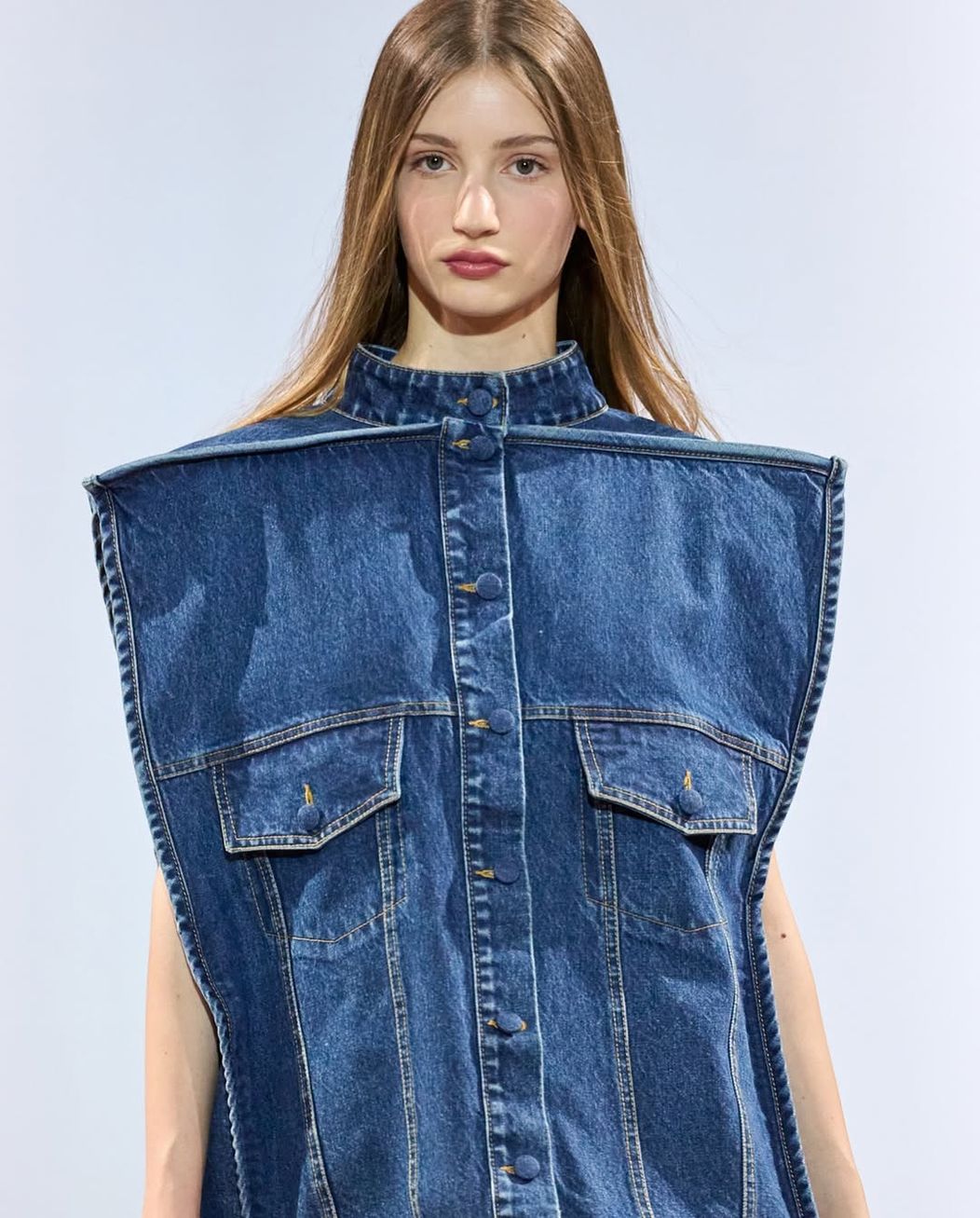 KSENIASCHNAIDER during @mbbfw_official All runway items are now available for preorder, and will be crafted individually with shipments beginning in the middle of the summer. For more details please conta (1)