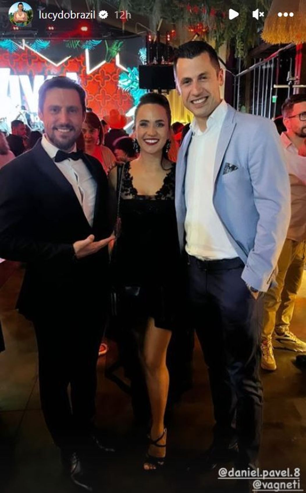 Lucianna Vagneti, sotul ei și Daniel Pavel 