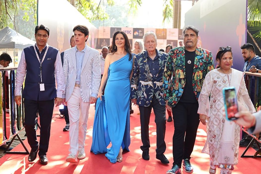 Michael Douglas si Catherine Zeta-Jones in India