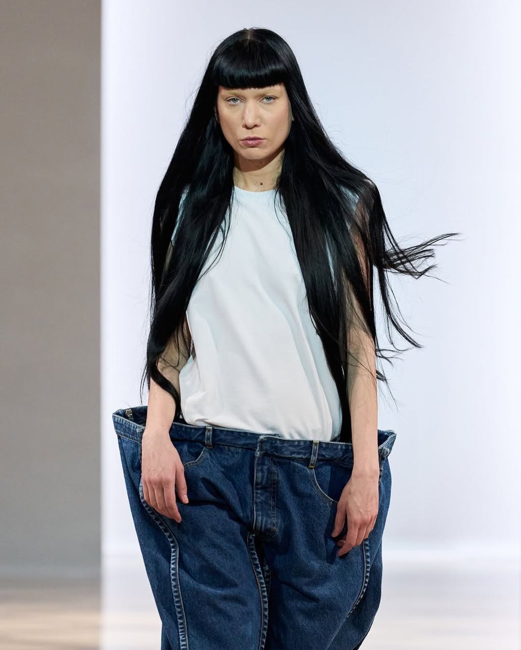 KSENIASCHNAIDER during @mbbfw_official All runway items are now available for preorder, and will be crafted individually with shipments beginning in the middle of the summer. For more details please conta (3)