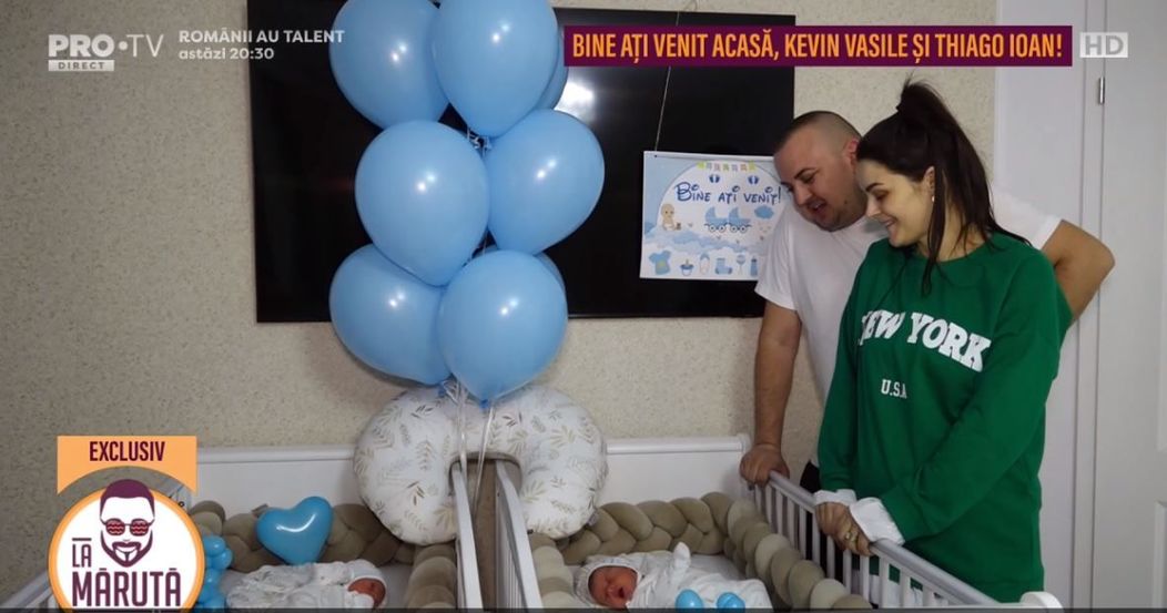 Vasilică Ceterașu și Amalia Ursu vin cu gemenii acasă 