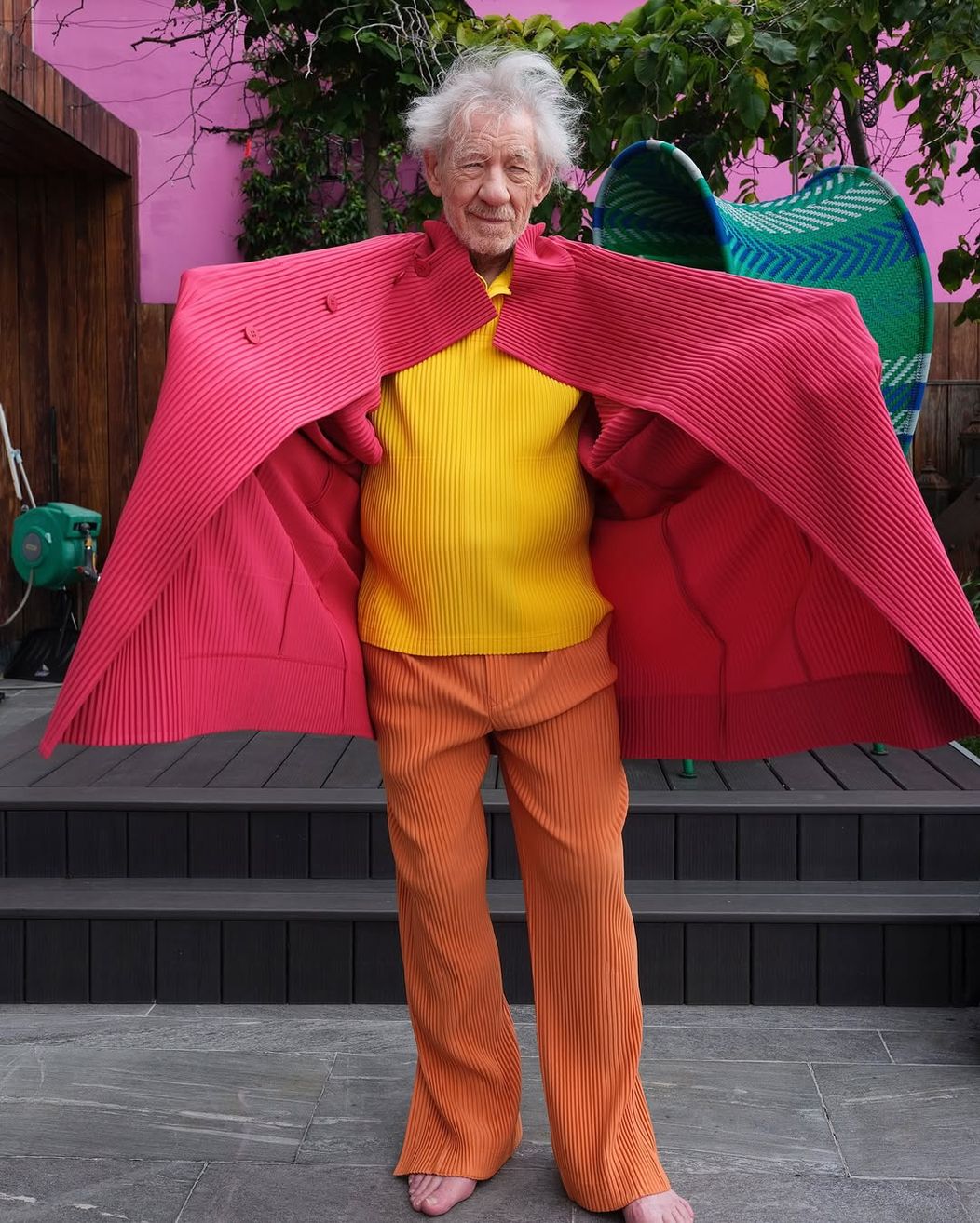 Bright and colourful in @thetimes 🌈@ianmckellen #IanMcKellen Portraits #FredericAranda (2)