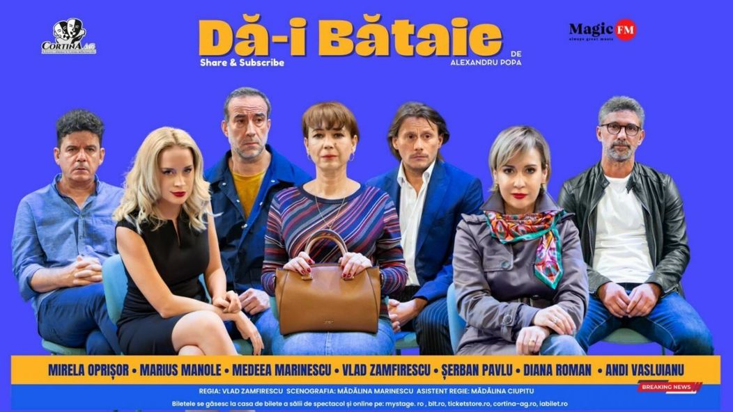 afiș „Dă-i bătaie!”, piesă de teatru 
