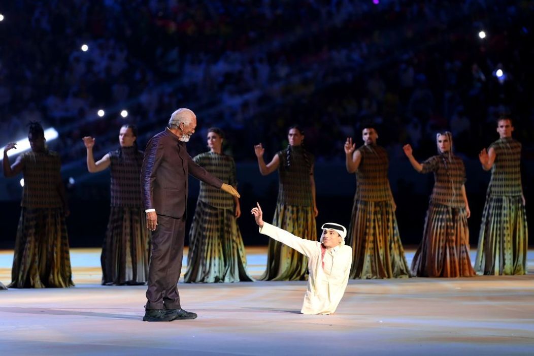 Campionatului Mondial de Fotbal din Qatar. Deschiderea oficială cu Morgan Freeman și Ghanim Al Muftah. 