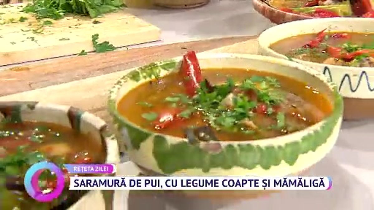 Saramură De Pui Cu Legume Coapte și Mămăligă Scene Si Bonusuri Din