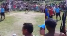 Cel mai tensionat penalty din istorie! 300 de oameni in jurul portii si un fan cu MITRALIERA. Cum se termina faza