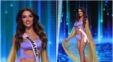 Nu s-a calificat printre finaliste, dar nu a fost cu nimic mai prejos. Reprezentanta României la Miss Universe, Loredana Salanță, spectaculoasă la proba costumului de baie