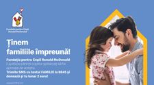 (P) Donează 2 euro lunar prin SMS și susține Fundația pentru Copii Ronald McDonald