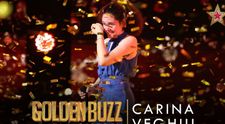 Românii au talent 2023: La 11 ani, Carina Veghiu a cântat dumnezeiește și l-a convins pe Andi să apese Golden Buzz-ul