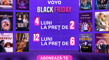 Descoperă un univers de conținut cu oferta VOYO de Black Friday! În perioada 7-17 noiembrie ai oferte la abonamentul de 4 luni la preț de 2 și de 12 luni la preț de 6!