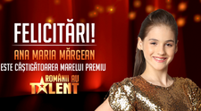 Finala Românii au talent 2021: Ana Maria Mărgean a câștigat marele premiu al sezonului 11