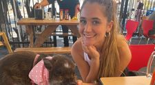 O femeie care are un porc pe post de copil, virală pe TikTok! Doarme cu el și l-a învățat să vorbească