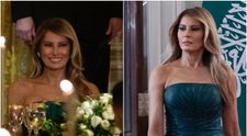 Melania Trump, apariție spectaculoasă într-o rochie de gală cu umerii goi: eleganță strategică la Casa Albă
