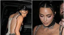 Și paparazzii au roșit când au văzut-o! Ținuta minusculă și transparentă pe care Kim Kardashian a ales-o pentru ziua ei