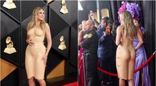 Cea mai discutată rochie de la Premiile Grammy! Heidi Klum, desemnată unanim cel mai prost îmbrăcată vedetă într-o ținută 