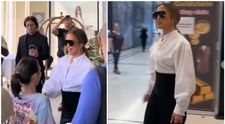 Jennifer Lopez a îmbrățișat o fetiță înainte de a părăsi hotelul din București. Cum au comentat fanii gestul vedetei