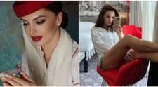 O stewardesă din România i-a cucerit pe arabi cu frumusețea ei. Mulți călători ar paria că s-au întâlnit cu Angelina Jolie