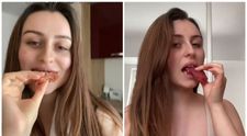 Filmulețele unei românce sunt virale pe TikTok! Sabina se filmează în timp ce consumă carne crudă