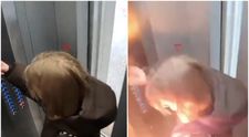 Clipe de groază pentru o femeie, după ce bateria portabilă pentru telefon a explodat și a luat foc! Momentul, surprins pe camerele de supraveghere