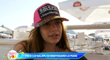Fiica lui Salam, cu bodyguard la mare
